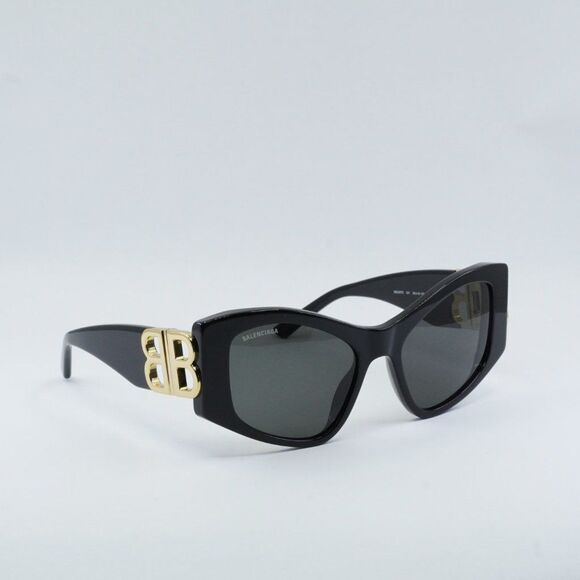 NEW BALENCIAGA BB0287S 001 BLACK GREY SUNGLASSES - Picture 10 of 12